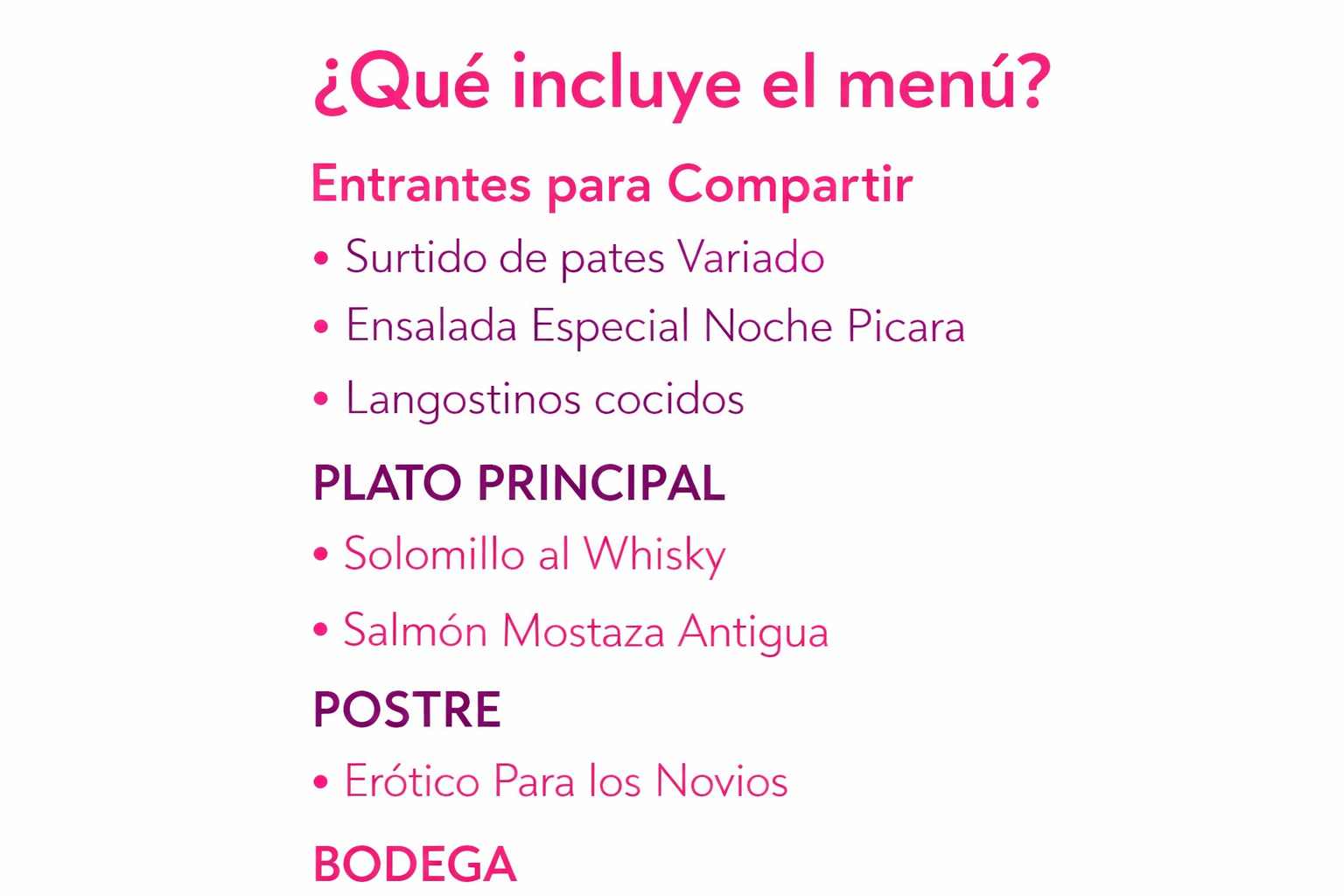 Menú cena despedidas Sevilla