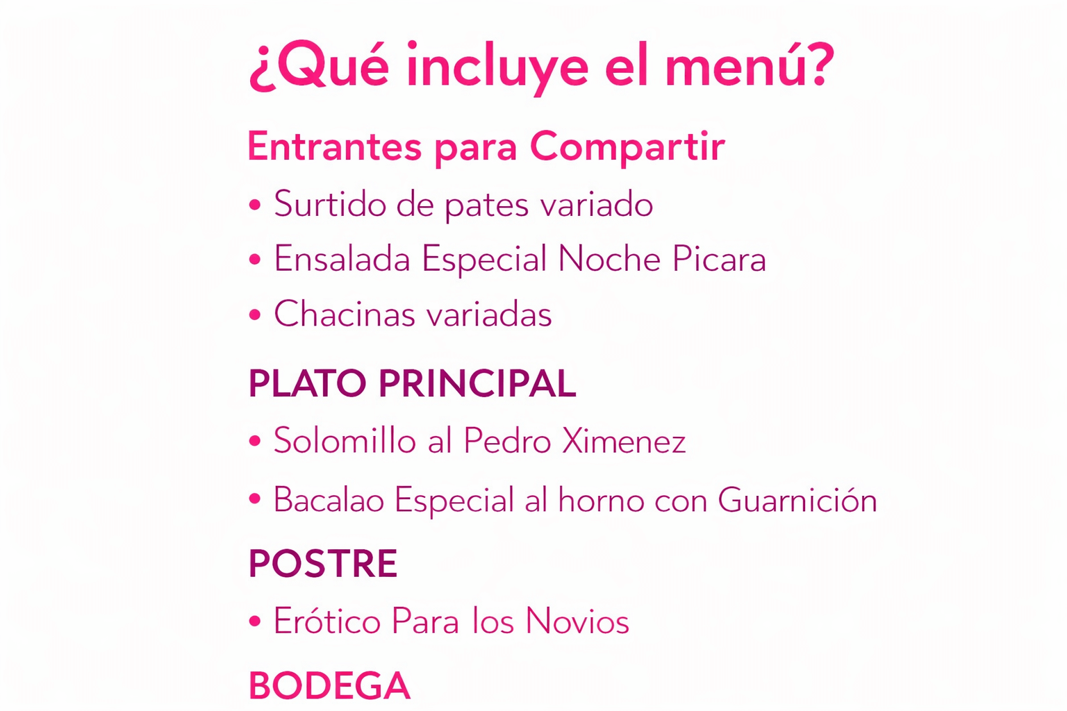 Menú cena despedidas Sevilla